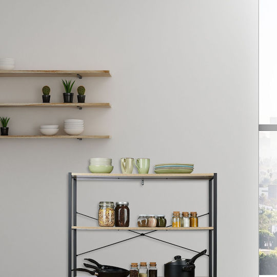 Bookcase Light Brown/Black 95x35x80 cm