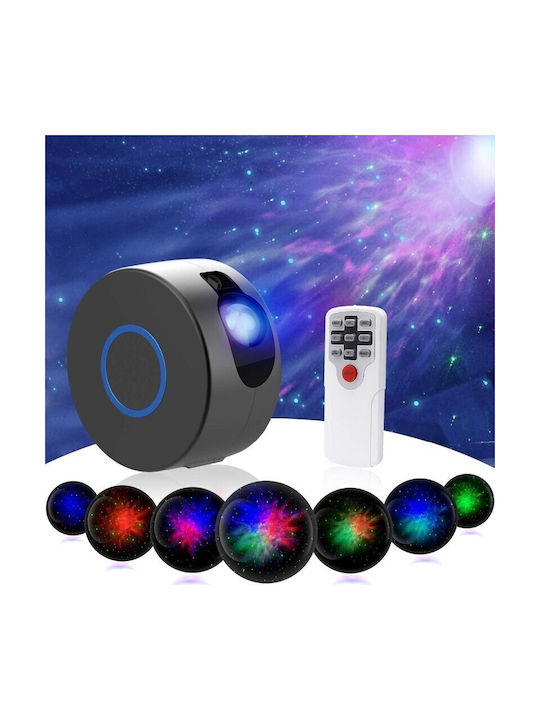 LED Kinder Tischlampe Projektor mit Sternenprojektion 17x17x9cm