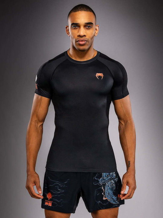 Venum Tricou Pentru Bărbați Cu Mâneci Scurte VENUM-06241-109 Pentru Jiu-Jitsu Negru
