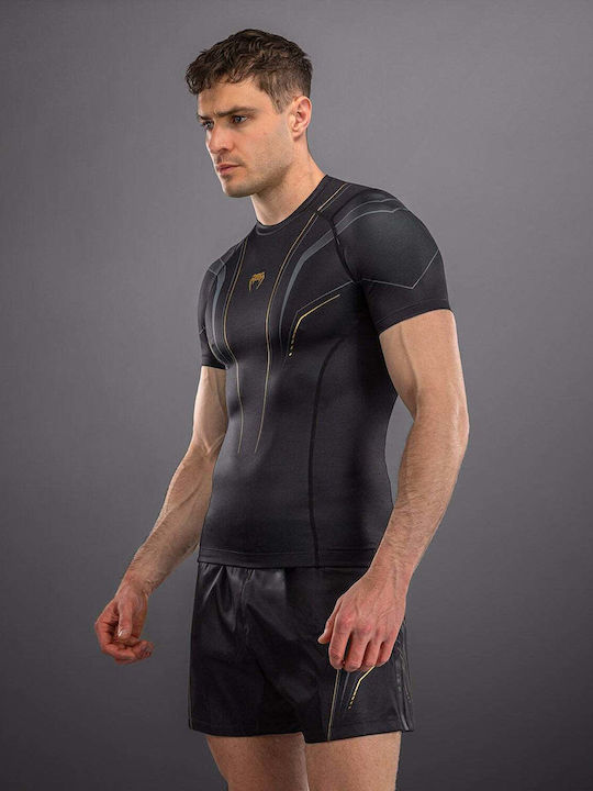 Venum Men's Short Sleeve Shirt VENUM-06296-126 for Jiu-Jitsu / MMA Black