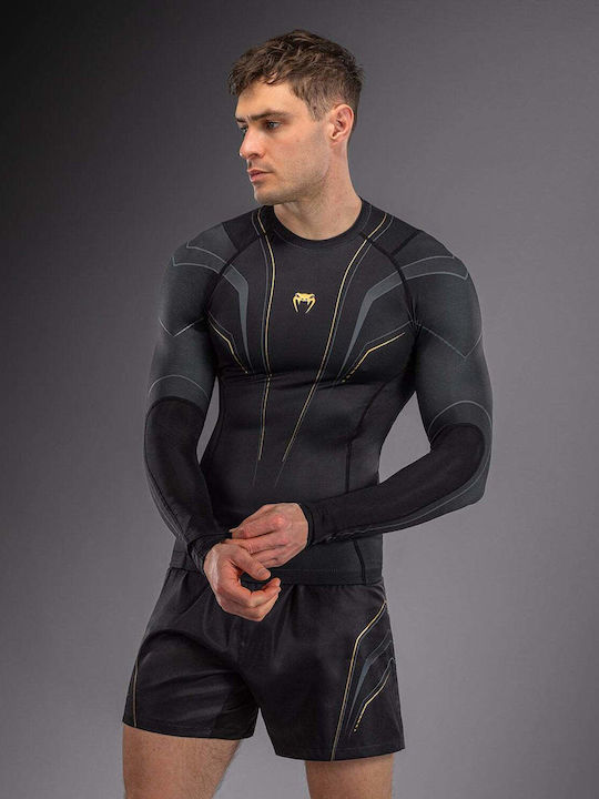 Venum Men's Long Sleeve Shirt VENUM-06295-126 for Jiu-Jitsu / MMA Black