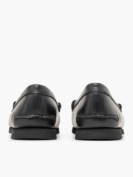 Leather Men's Loafers in Black Colour