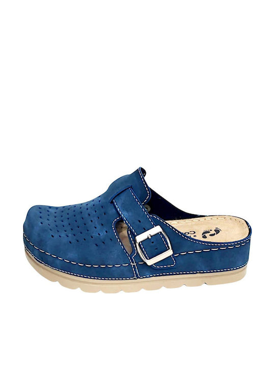 Comfort Way Shoes Women's Blue Clogs 500 Blue