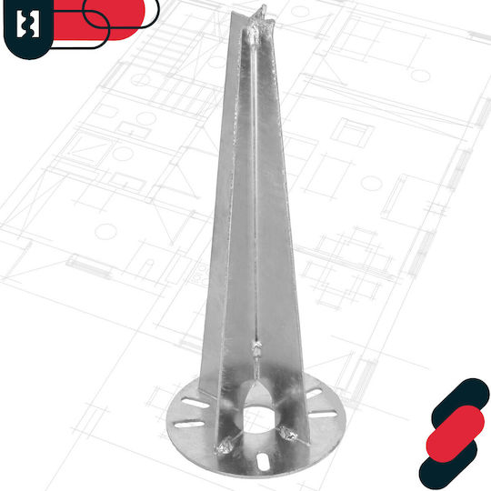 Kotarbau Ground Spike Base Garden Lamps Round Anchor Bracket 115 Mm Set 4 Pcs