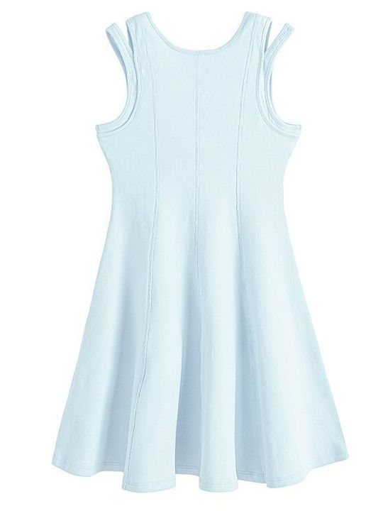 Mädchenkleid Ärmellos Blau