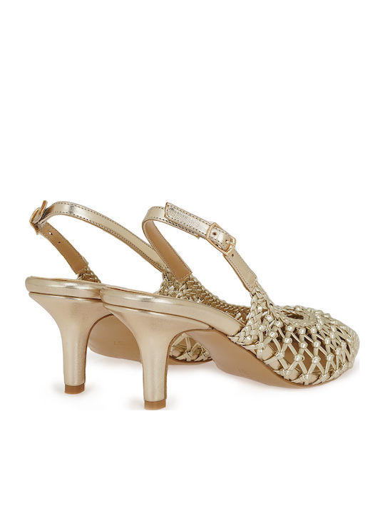 Heels with Medium Heel Gold