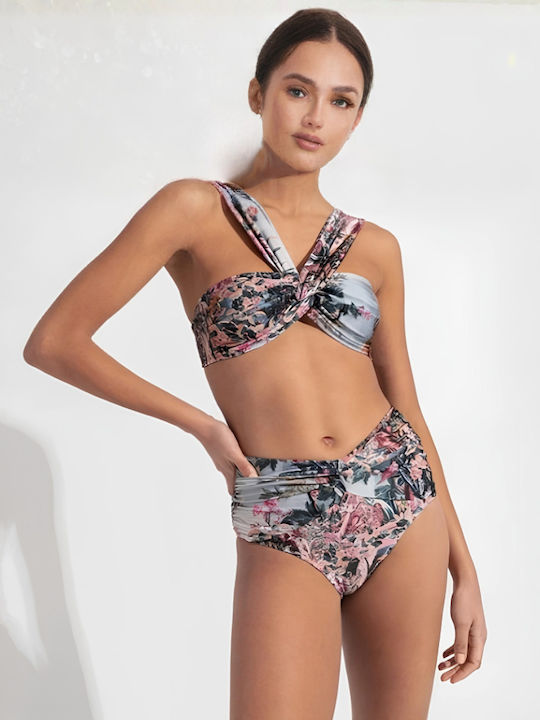 Set Bikini Ψηλόμεσο Floral Φλοράλ