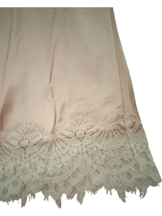 Jeannette Lingerie Καλοκαιρινό Γυναικείο Νυχτικό Ροζ Παλ