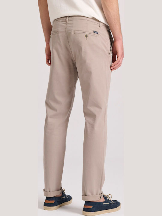 Trousers Chino Elastic in Regular Fit Greige