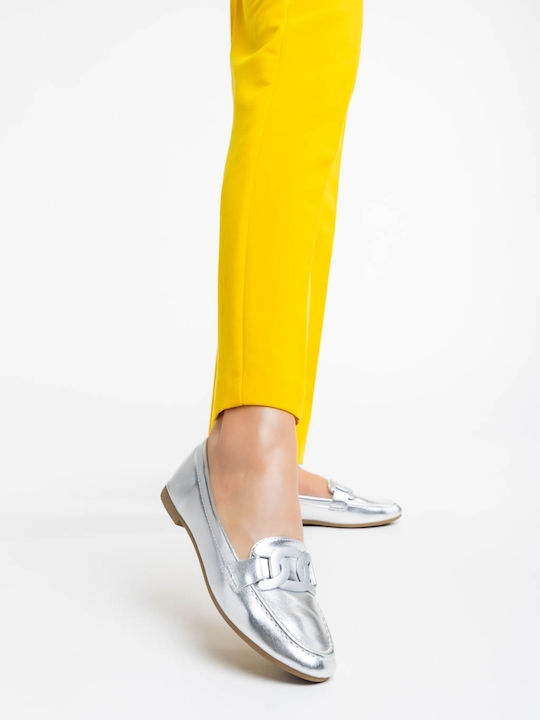 Γυναικεία Loafers σε Ασημί Χρώμα
