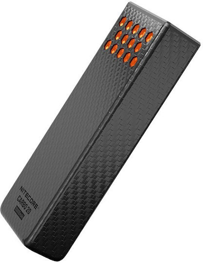NiteCore Carbo 20 Power Bank 20000mAh 65W With 2 USB-C Output Ports Power Delivery Quick Charge 3.0 Orange
