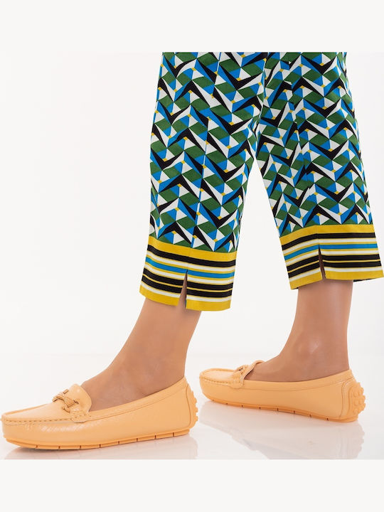 Mocasini Dama Loafers În Culoare Portocalie