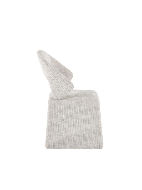 Poise Dining Chairs with Fabric Upholstery White 2pcs 61x55x88.5cm
