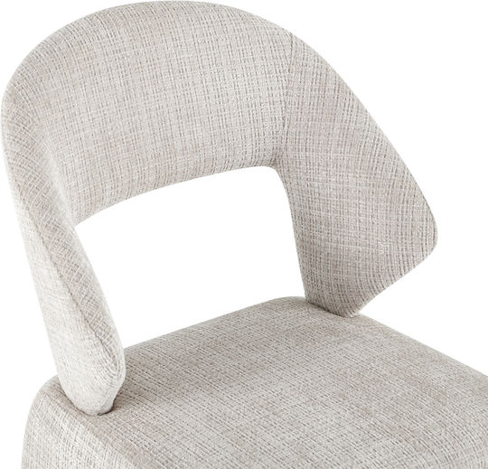 Poise Dining Chairs with Fabric Upholstery White 2pcs 61x55x88.5cm