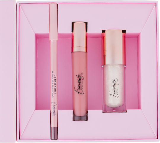 Emmanouela Cosmetics Σετ Μακιγιάζ για τα Χείλη 3τμχ