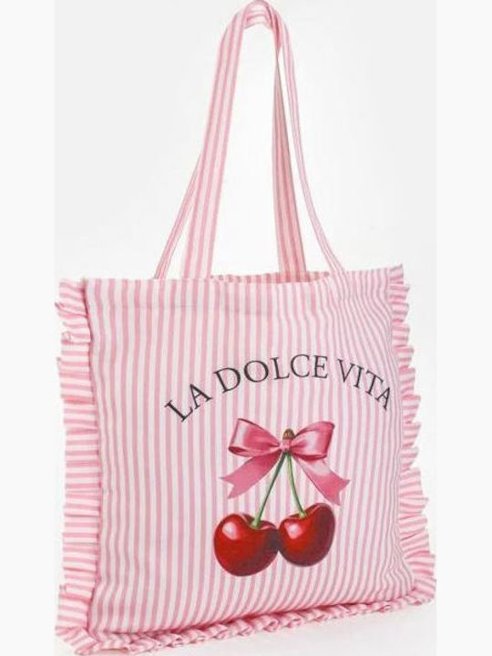 JWLS Fabric Pink Beach Bag