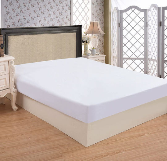Чаршаф King Size с Еластична Лента 180x200см Бял