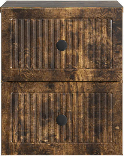 Нощни Шкафчета Дървени Кафяви 2 Бр 33x34.5x40см