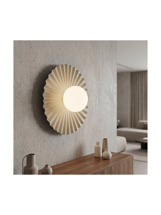 Wall Lamp M Umbra Made In Poland Φ10 Steel & Glass Beige 1728/k1m-emibig 1728/k1m