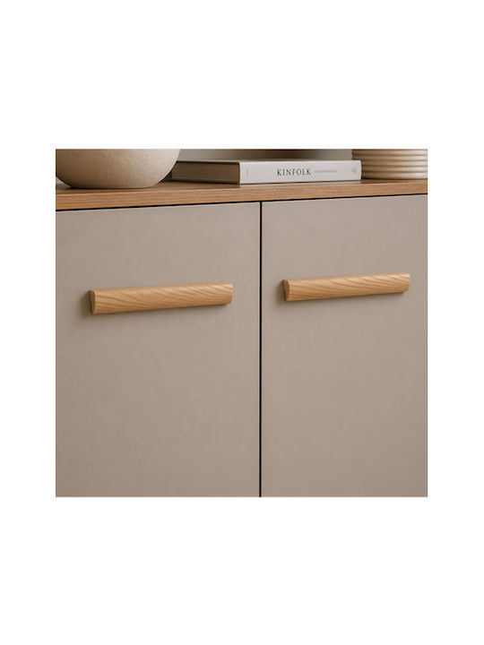 Finetto Möbelgriff aus Massiv Eichenholz mit Lochabstand 96mm 273-UPR0311#12