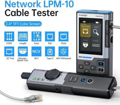 Fnirsi FNR-LPM-10A Tester Καλωδίων Δικτύου RJ45 / RJ11 / USB