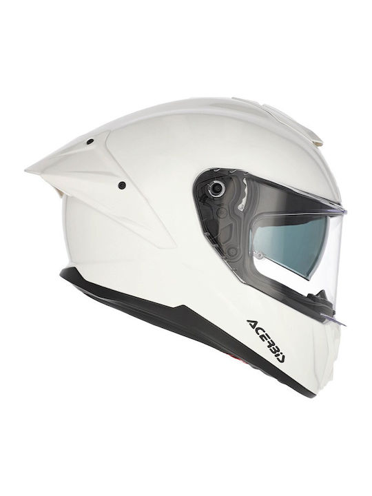 Acerbis Tarmak-X White Motorcycle Helmet Full Face ECE 22.06 1480gr with Sun Visor