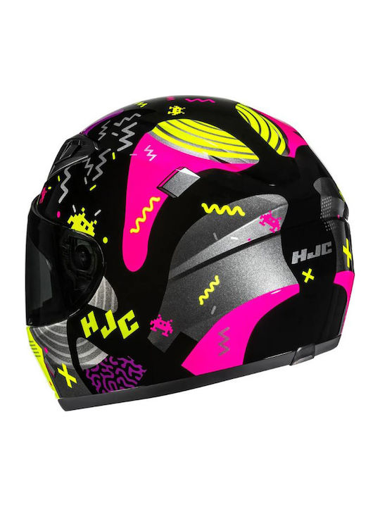 HJC Y10 Mika MC3H Black Yellow Kids Motorcycle Helmet Full Face ECE 22.06 with Sunvisor
