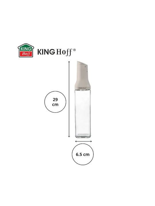 KING Hoff Δοχείο Λαδιού Γυάλινο με Ροή 500ml