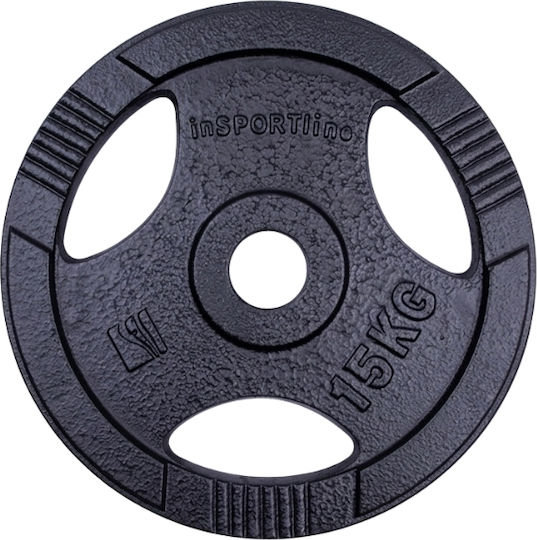 inSPORTline Δίσκος Ολυμπιακού Τύπου 1 x 15kg Φ50mm με Λαβές