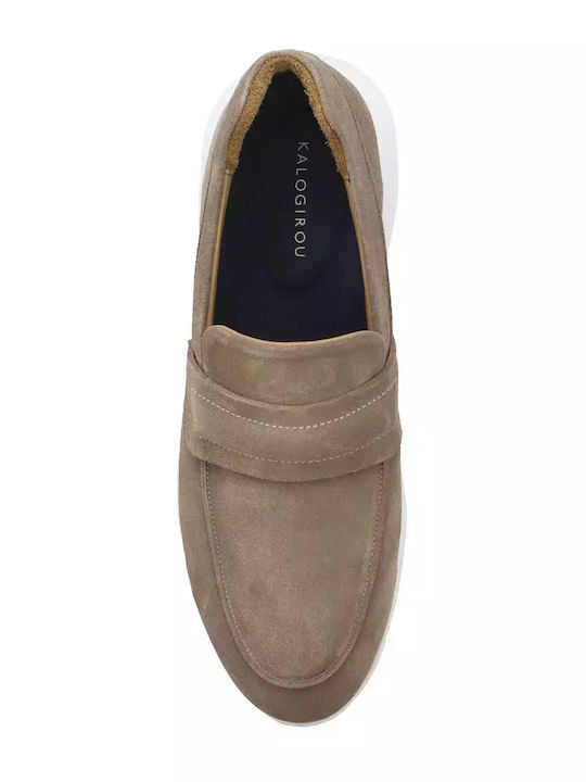 Leather Men's Moccasins in Brown Colour Men's