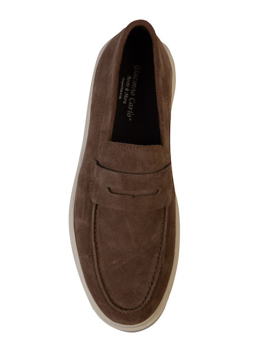 Leather Men's Loafers In Brown Colour
