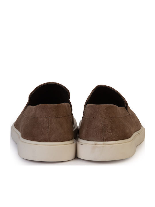 Leather Men's Loafers In Brown Colour