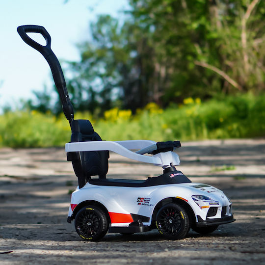 Invincio Ride On Car with Handle for 12+ Months with Sounds White