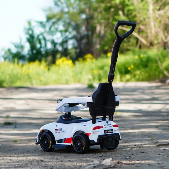Invincio Ride On Car with Handle for 12+ Months with Sounds White