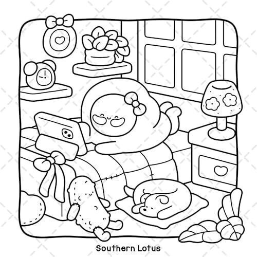Coloring Book Breakfast Club Funny Illustrations Hardcover Spiral 96 Pages