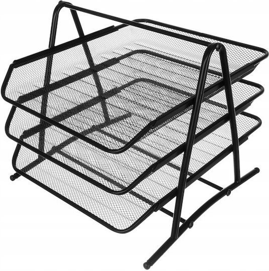 A4 Document Drawers 3 Black Shelves