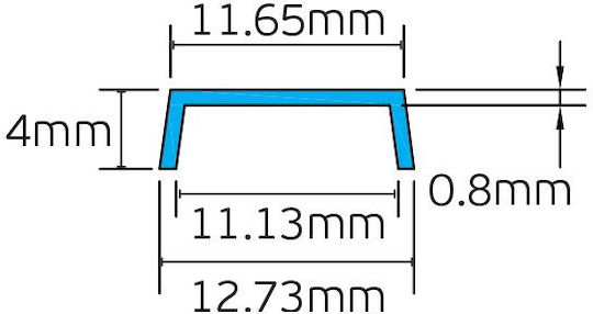 Vk K18-19 Cl Корица на профил Vk/18 Vk/19 Прозрачно 2000x12.73x4mm