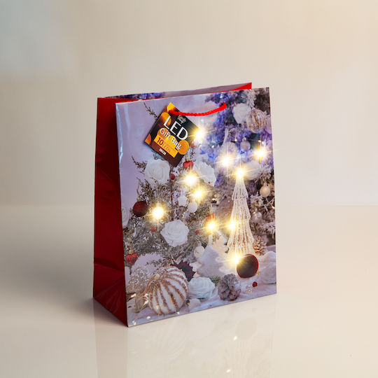 Alista Home Geantă Hârtie Tematică Crăciun Albă 26.5x33x12.7cm 12 Bucăți