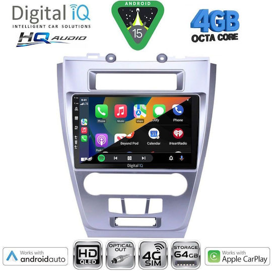 Digital IQ Car Audio System for Ford Fusion 2012-2017 (Bluetooth/USB/WiFi/GPS/Apple CarPlay/Android Auto) with 10" Touch Screen