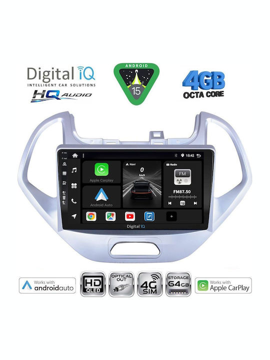 Digital IQ Car Audio System for Ford Mustang 2010-2015 Bluetooth USB WiFi GPS Apple CarPlay Android Auto with 9" Touch Screen