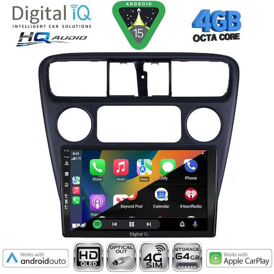 Digital IQ Car Audio System for Honda Accord 1998-2004 Bluetooth USB WiFi GPS Apple CarPlay Android Auto with 9" Touch Screen