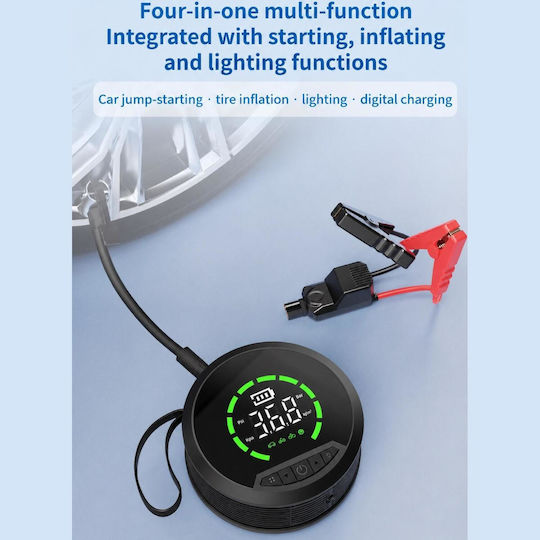 TCCBAC CC218 Portable Car Battery Jump Starter 8000mAh with Power Bank / USB / Pump / Φακό 12V