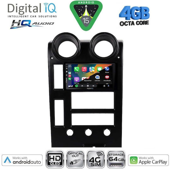 Digital IQ Car Audio System Hummer H2 2001-2007 Bluetooth USB WiFi GPS Apple CarPlay Android Auto with 9" Touch Screen