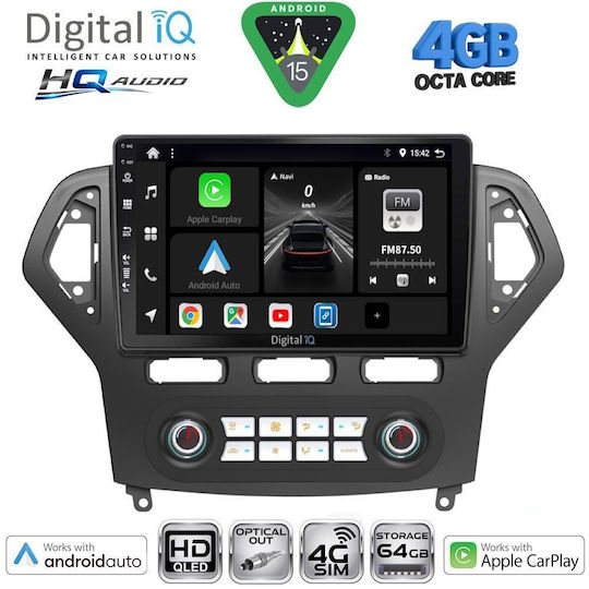 Digital IQ Car Audio System for Ford Kuga / C-Max 2013-2019 Bluetooth USB WiFi GPS Apple CarPlay Android Auto with 9" Touch Screen