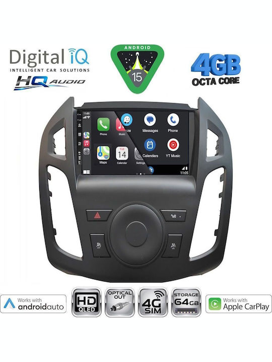 Digital IQ Car Audio System for Ford Transit Connect 2013-2018 (Bluetooth/USB/WiFi/GPS/Apple CarPlay/Android Auto) with 9" Touch Screen