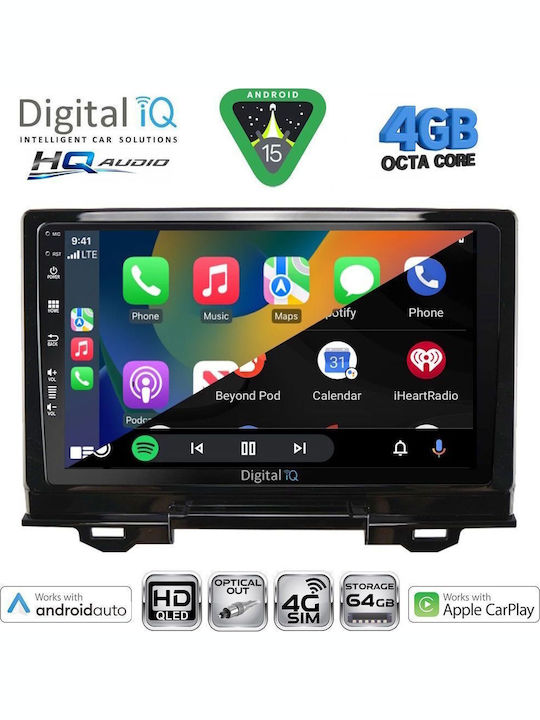 Digital IQ Автомобилна Аудио Система за Honda HR-V 2021 (Bluetooth/USB/Вграден Wi-Fi/GPS/Apple CarPlay/Android Auto) с Touch Screen 9"