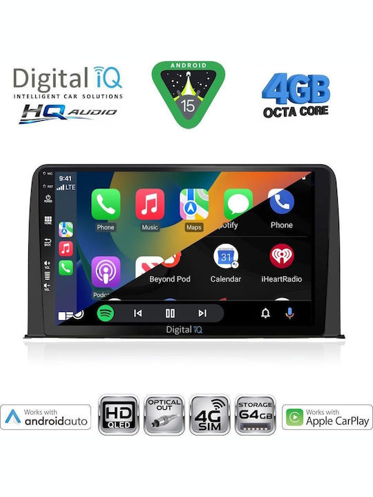 Digital IQ Car Audio System for Honda CR-V 2017-2023 (Bluetooth/USB/WiFi/GPS/Apple CarPlay/Android Auto) with 10" Touch Screen