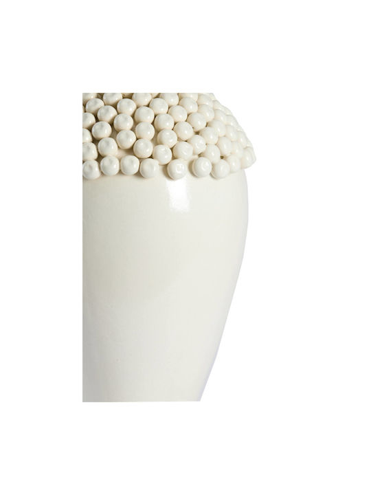 Light & Living Decorative White Ceramic Vase H43.5cm