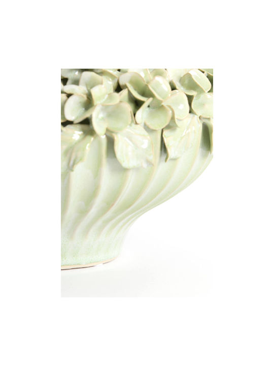 Light & Living Decorative Ceramic Vase Lirien Green H23cm