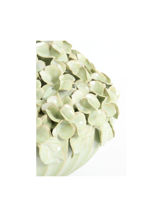Light & Living Decorative Ceramic Vase Lirien Green H23cm